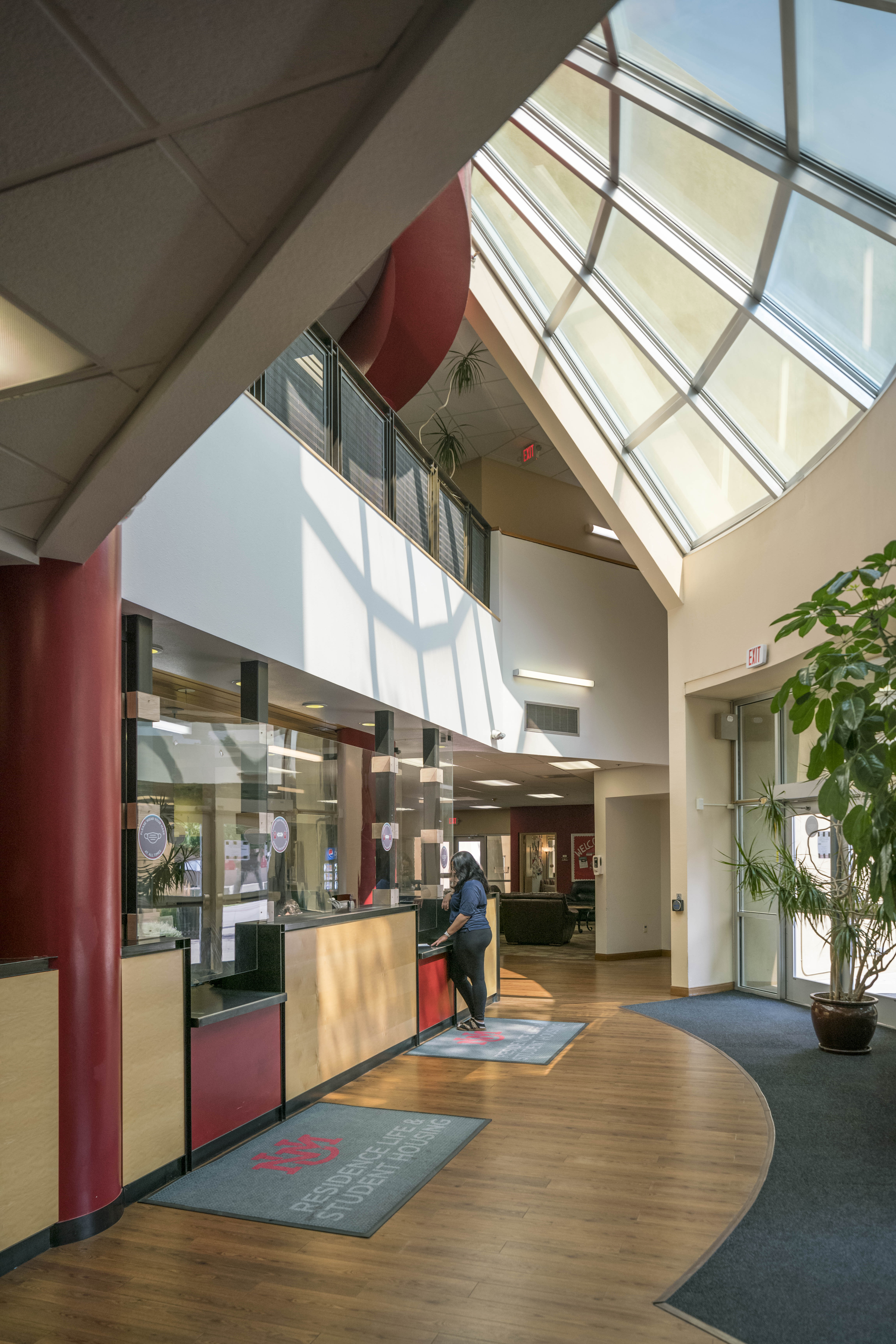 Student standing at the SRC Helpdesk